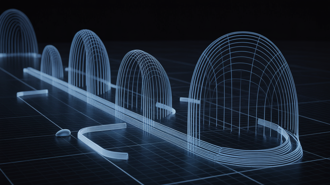 Graphical representation of mouse movement analysis for behavior.