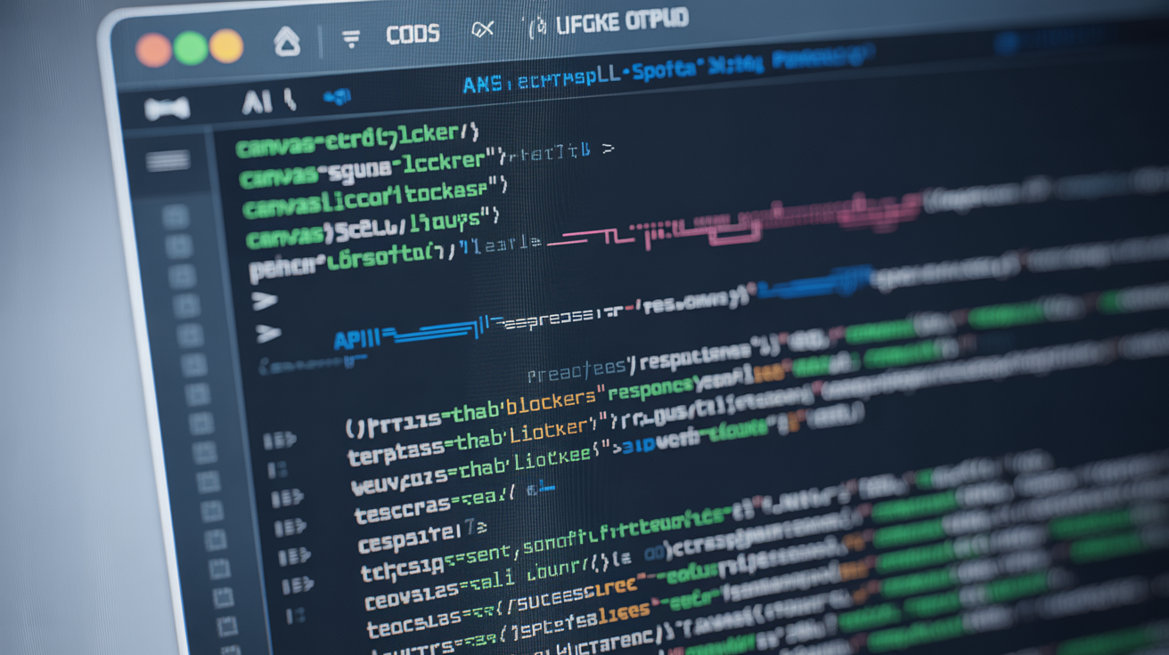 Computer screen with code for canvas blockers and WebGL spoofing.