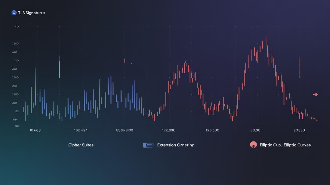 Comparative chart of TLS signatures for different browsers.
