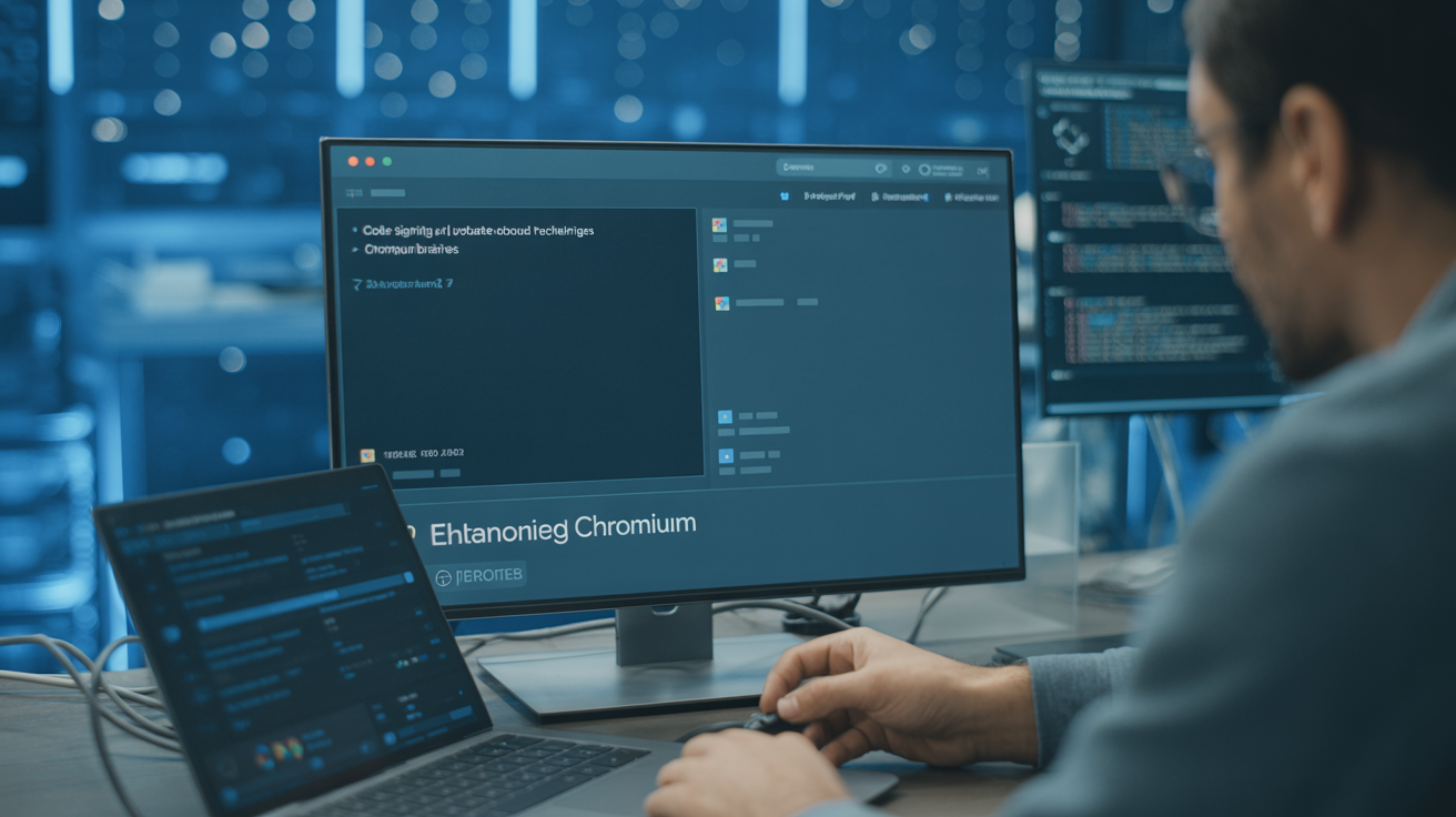 Developer working on distribution packaging for Chromium binaries.