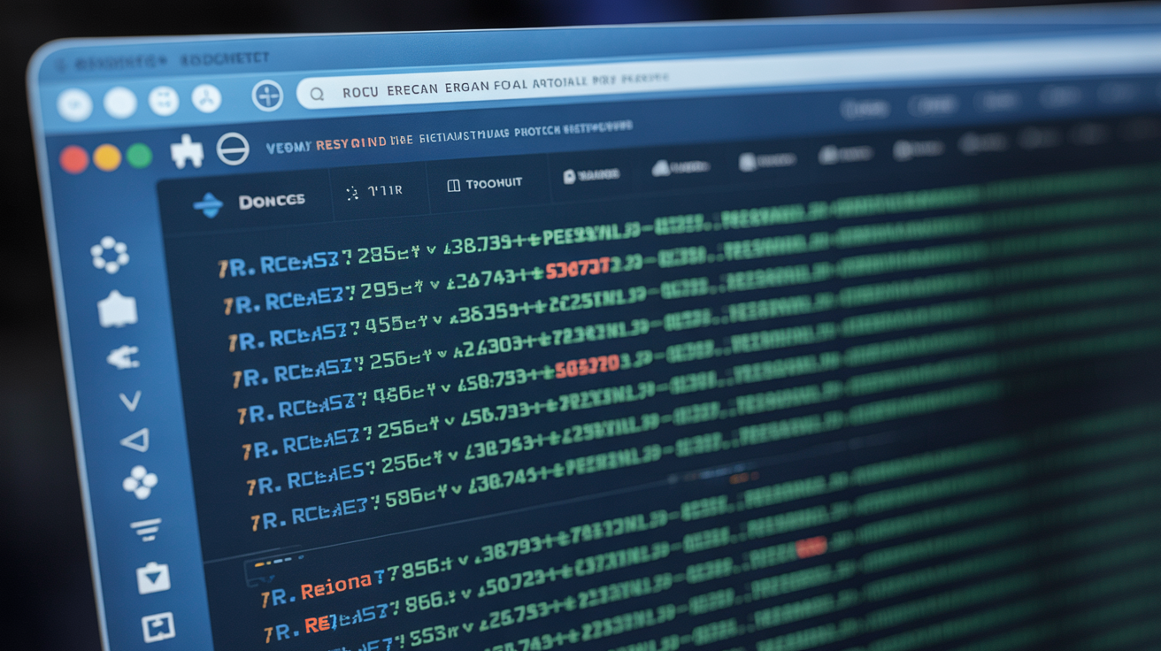 Computer screen with browser routing traffic through proxy server.