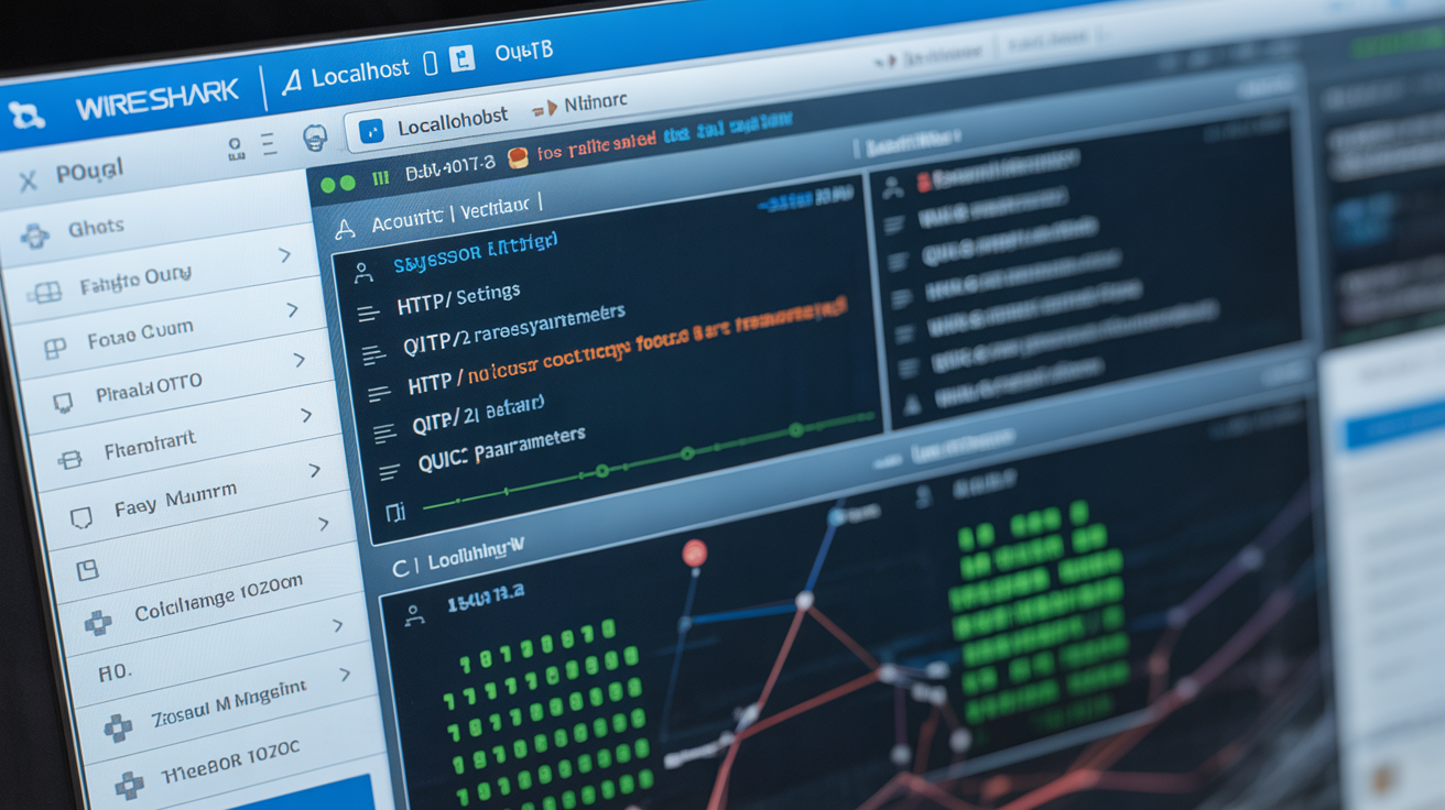 Wireshark screen showing HTTP/2 SETTINGS and QUIC parameter capture.