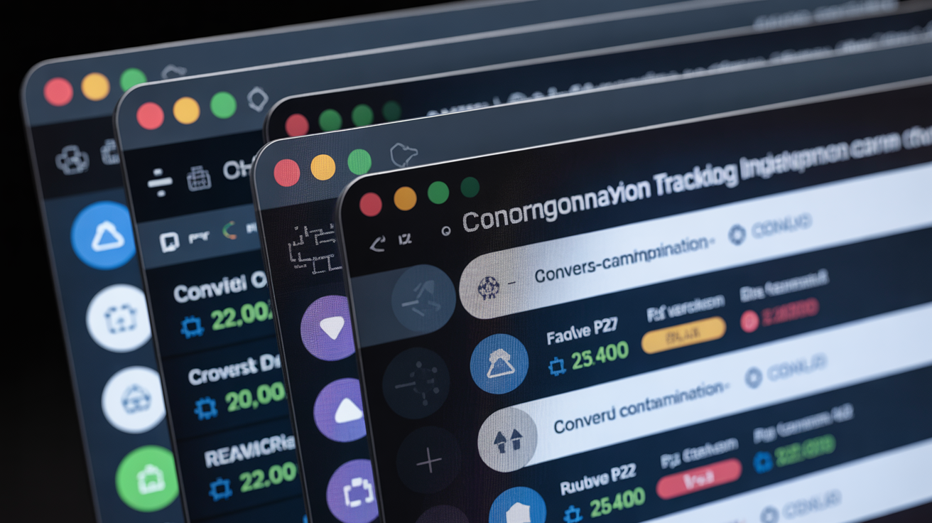 Digital interface with browser profiles and unique tracker pixels.