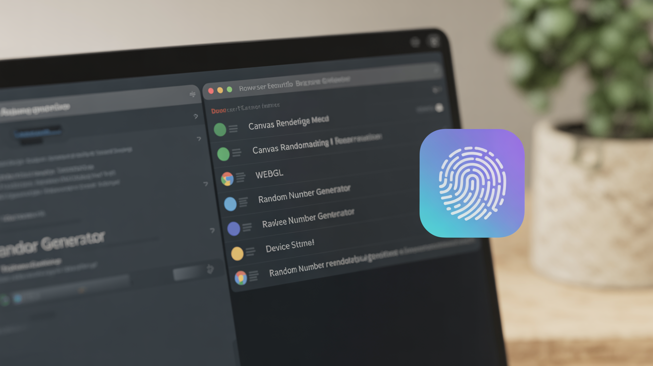 Computer screen with browser extension settings and random icon.